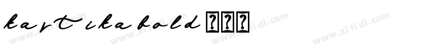 kartika bold字体转换